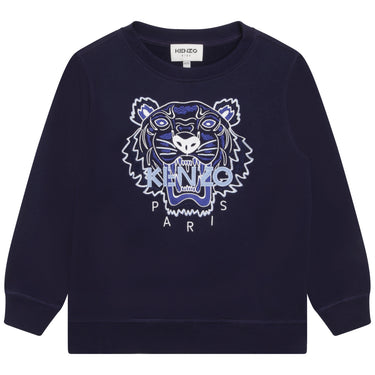 Sudadera tigre KENZO azul marino para niños y adolescentes